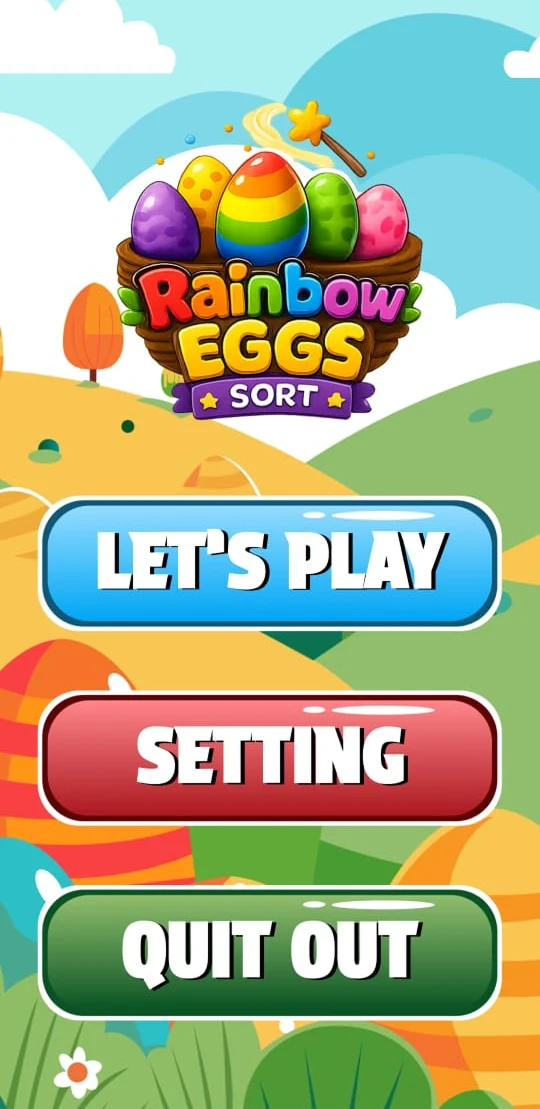 Rainbow Eggs Sort: Puzzle Game screenshot