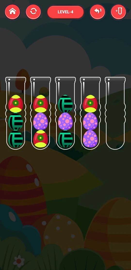 Rainbow Eggs Sort: Puzzle Game screenshot